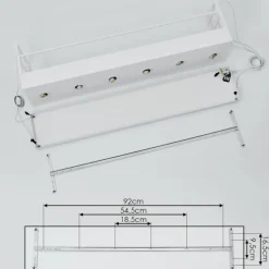 Suspension Jabilla Blanc, 6 lumières