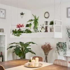 Suspension Jabilla Blanc, 6 lumières