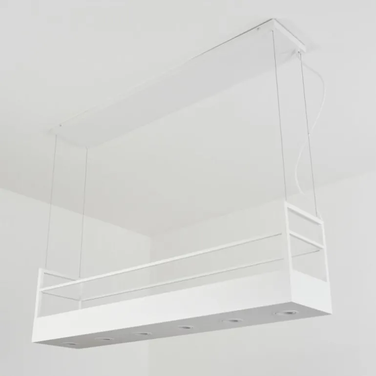 Suspension Jabilla Blanc, 6 lumières