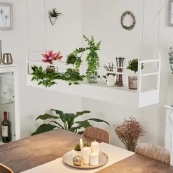 Suspension Jabilla Blanc, 6 lumières