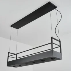 Suspension Jabilla Noir, 6 lumières