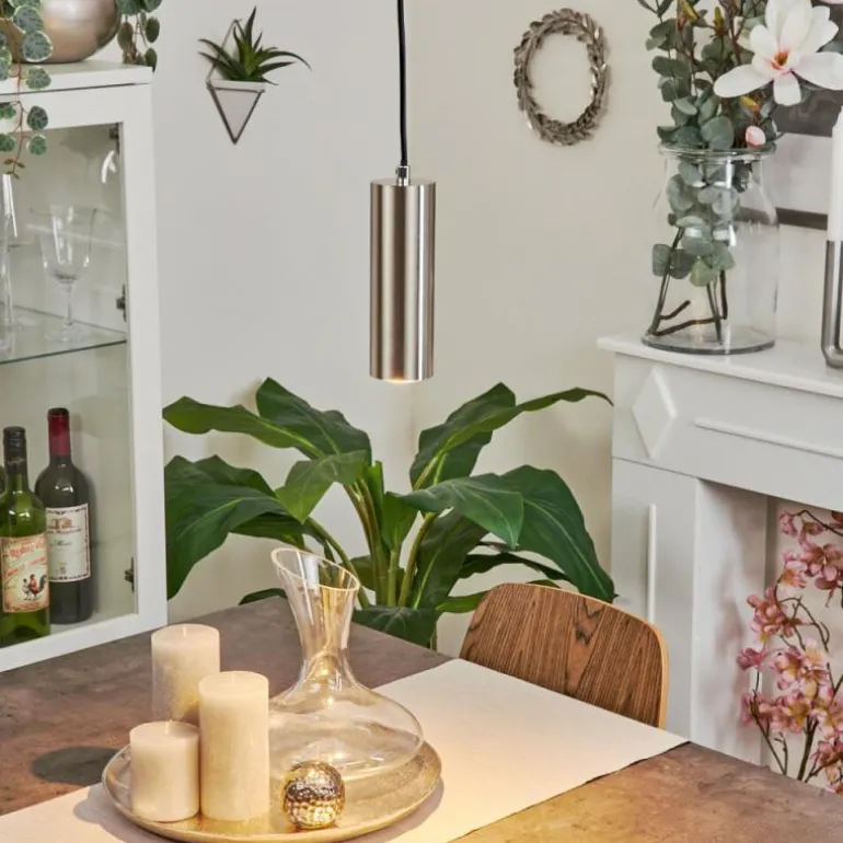 Suspension Javel Chrome, Nickel mat, 1 lumière