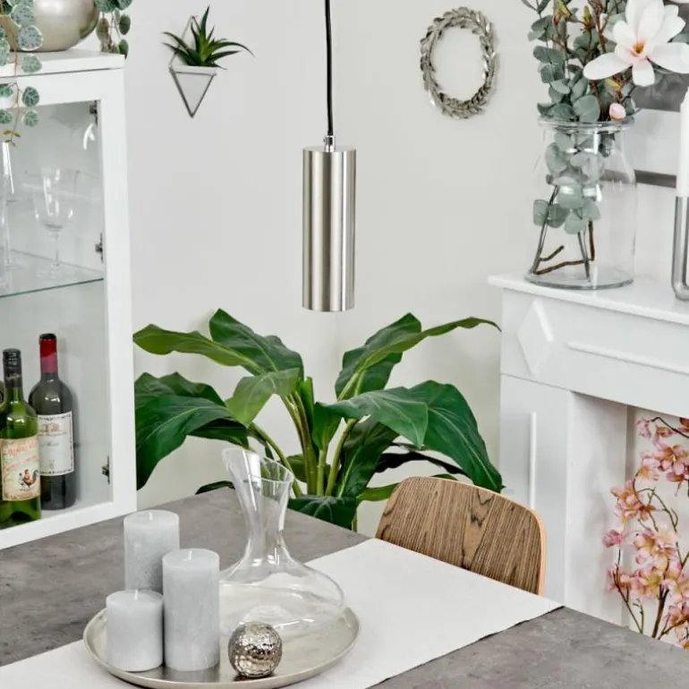 Suspension Javel Chrome, Nickel mat, 1 lumière