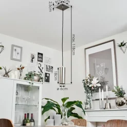 Suspension Javel Chrome, Nickel mat, 1 lumière