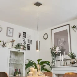 Suspension Javel Chrome, Nickel mat, 1 lumière