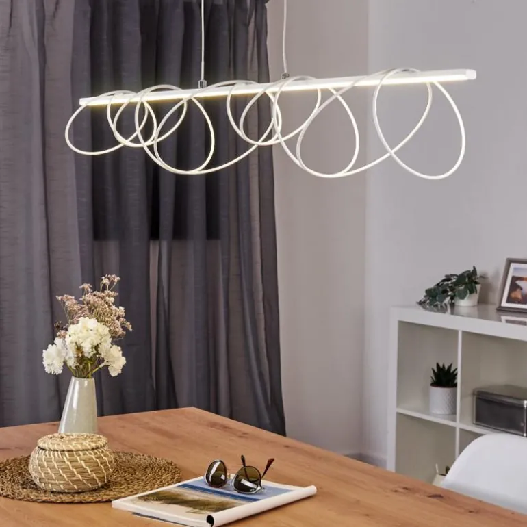 Suspension Jimma LED Blanc, 8 lumières