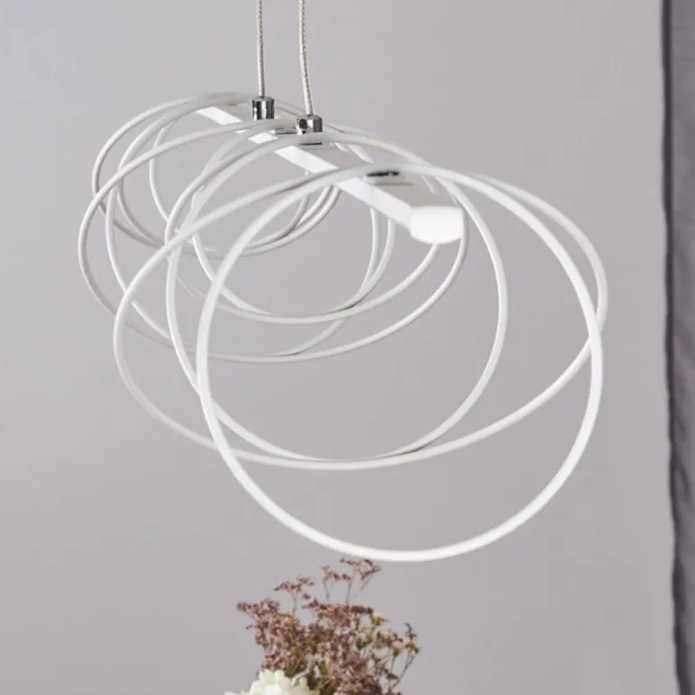 Suspension Jimma LED Blanc, 8 lumières