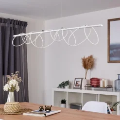 Suspension Jimma LED Blanc, 8 lumières