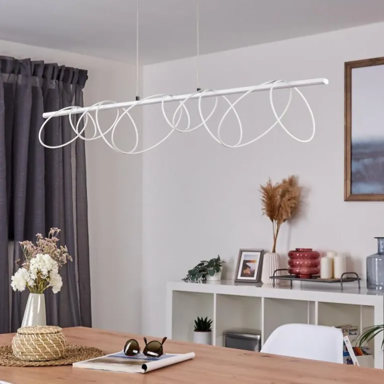 Suspension Jimma LED Blanc, 8 lumières