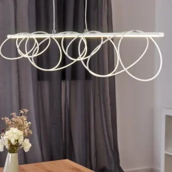 Suspension Jimma LED Blanc, 8 lumières