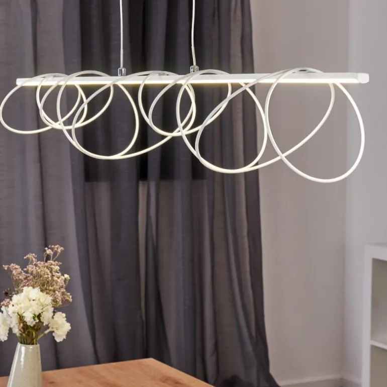 Suspension Jimma LED Blanc, 8 lumières