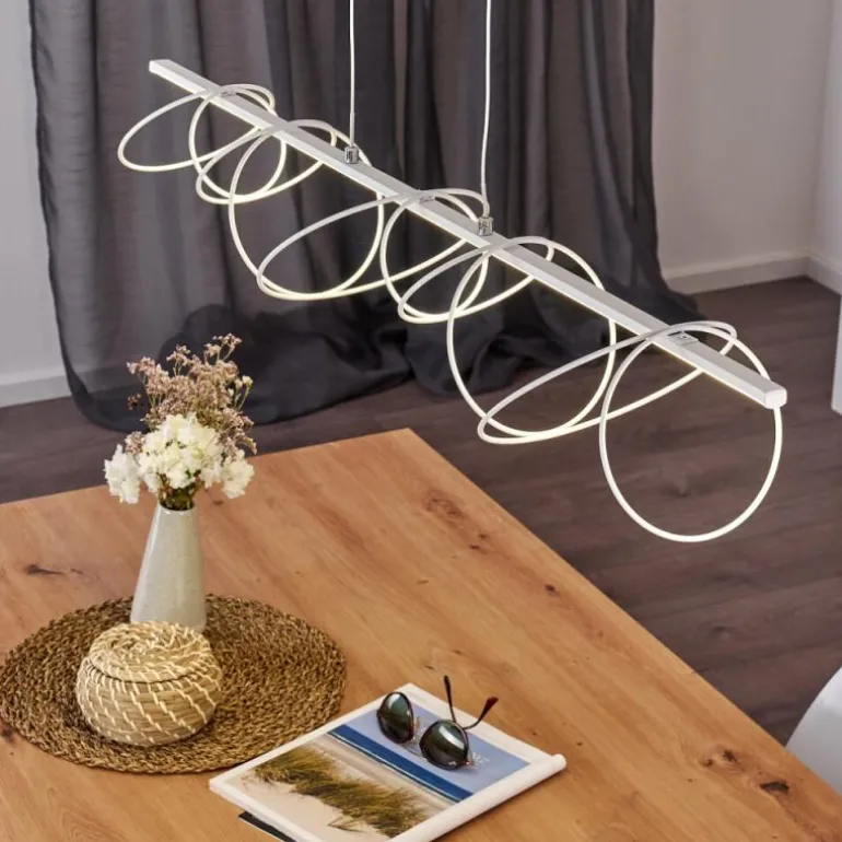 Suspension Jimma LED Blanc, 8 lumières