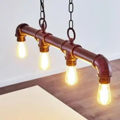 Suspension Kajen Rouille, 4 lumières