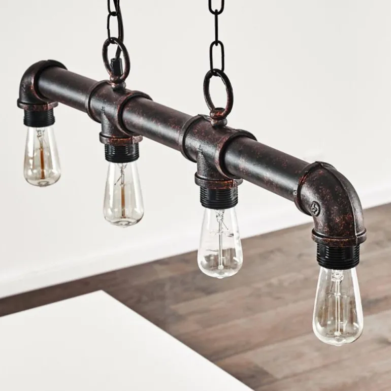 Suspension Kajen Rouille, 4 lumières