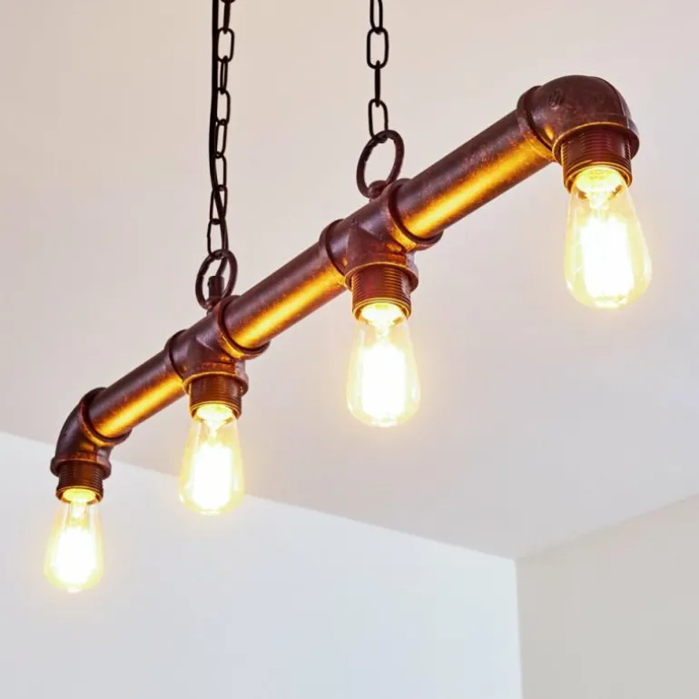 Suspension Kajen Rouille, 4 lumières