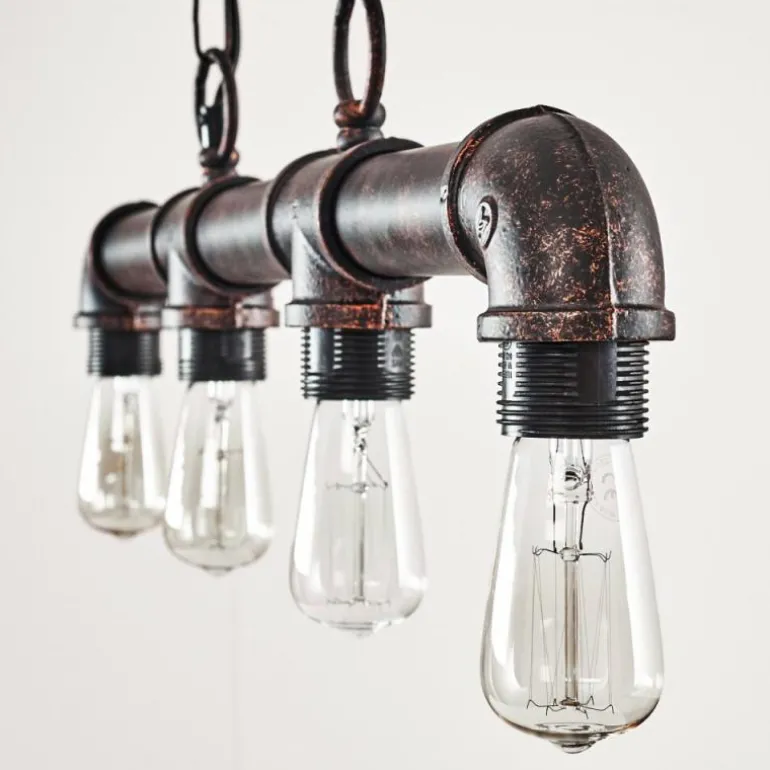 Suspension Kajen Rouille, 4 lumières