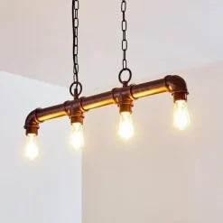 Suspension Kajen Rouille, 4 lumières