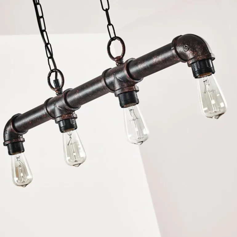 Suspension Kajen Rouille, 4 lumières