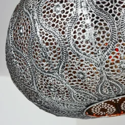 Suspension Kemer Noir, Argenté, 1 lumière