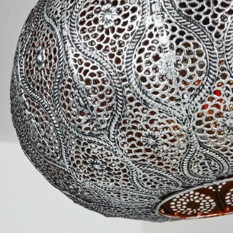 Suspension Kemer Noir, Argenté, 1 lumière