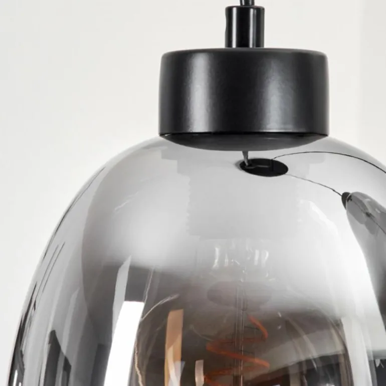 Suspension Kenong Fumé, Noir, 3 lumières