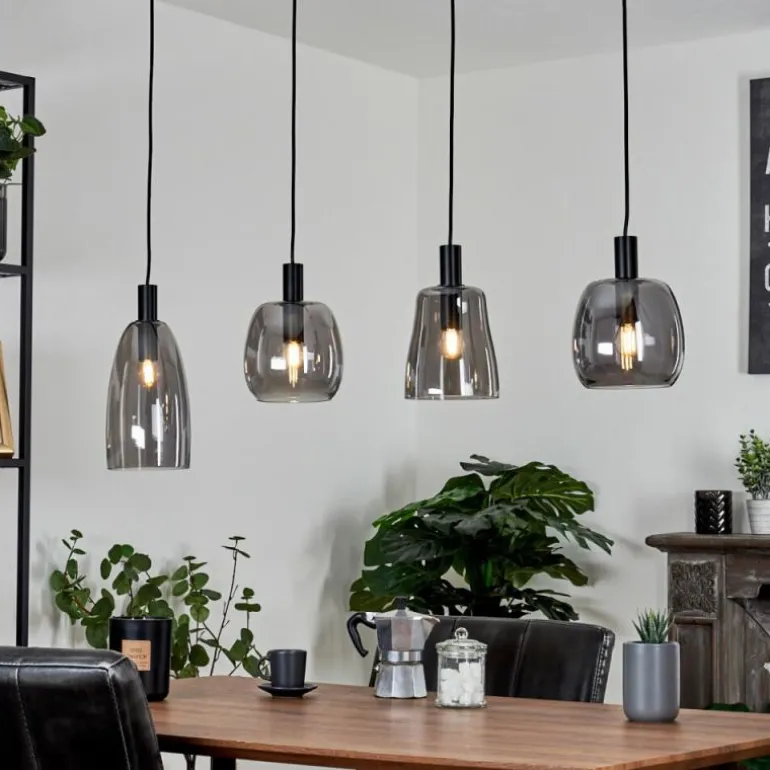 Suspension Kenong Noir, 4 lumières