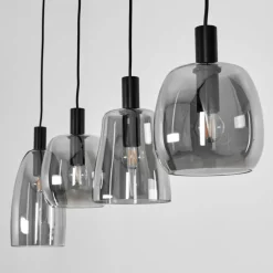Suspension Kenong Noir, 4 lumières