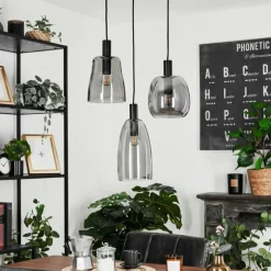 Suspension Kenong Noir, 3 lumières