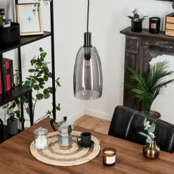 Suspension Kenong Noir, 1 lumière