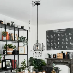 Suspension Kenong Noir, 1 lumière