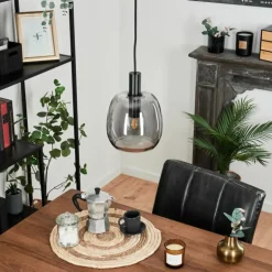 Suspension Kenong Noir, 1 lumière