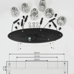 Suspension Kenong Noir, 6 lumières