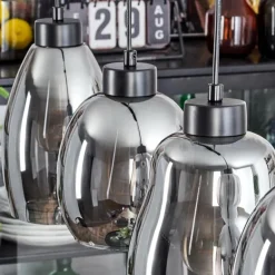 Suspension Kenong Noir, 4 lumières