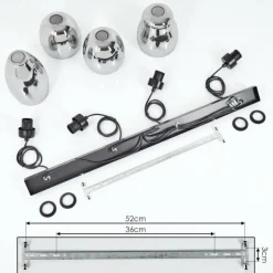 Suspension Kenong Noir, 4 lumières