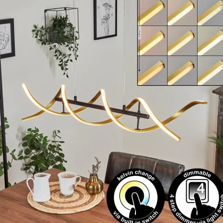 Suspension Khovet LED Noir, 1 lumière