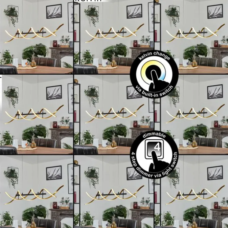 Suspension Khovet LED Noir, 1 lumière