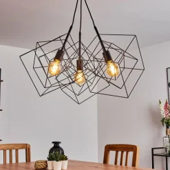 Suspension Kigali Noir, 3 lumières