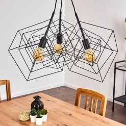 Suspension Kigali Noir, 3 lumières