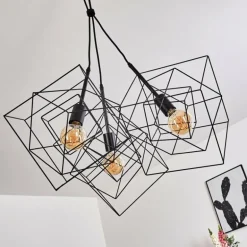 Suspension Kigali Noir, 3 lumières