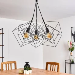 Suspension Kigali Noir, 3 lumières