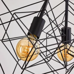 Suspension Kigali Noir, 3 lumières