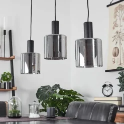 Suspension Klemtoo Noir, 3 lumières