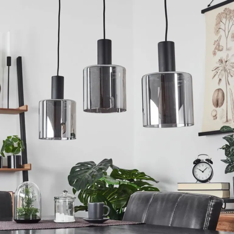 Suspension Klemtoo Noir, 3 lumières