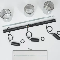 Suspension Klemtoo Noir, 3 lumières