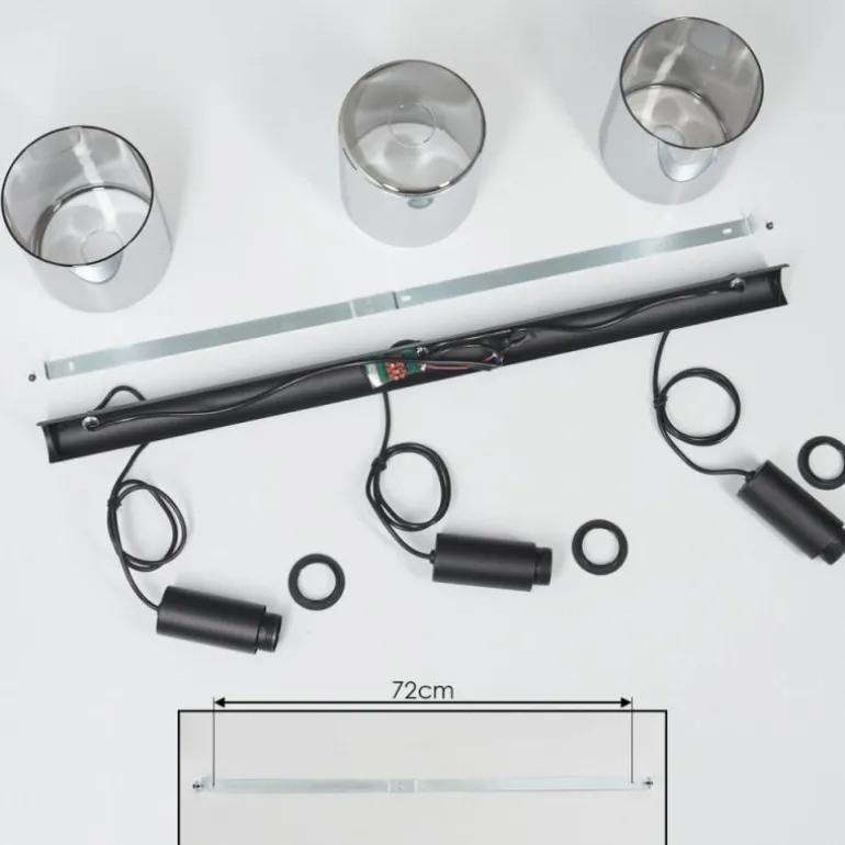 Suspension Klemtoo Noir, 3 lumières