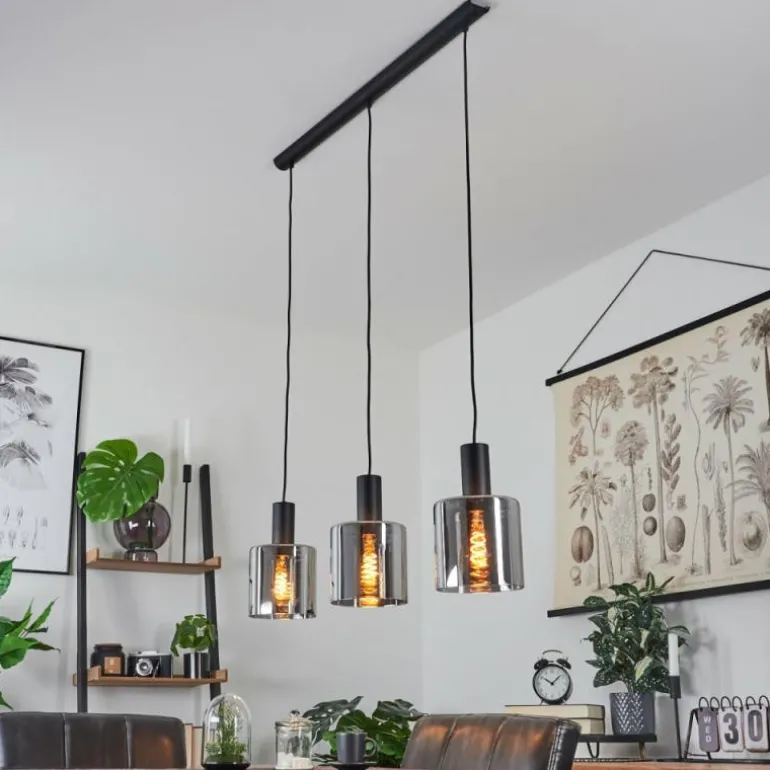 Suspension Klemtoo Noir, 3 lumières