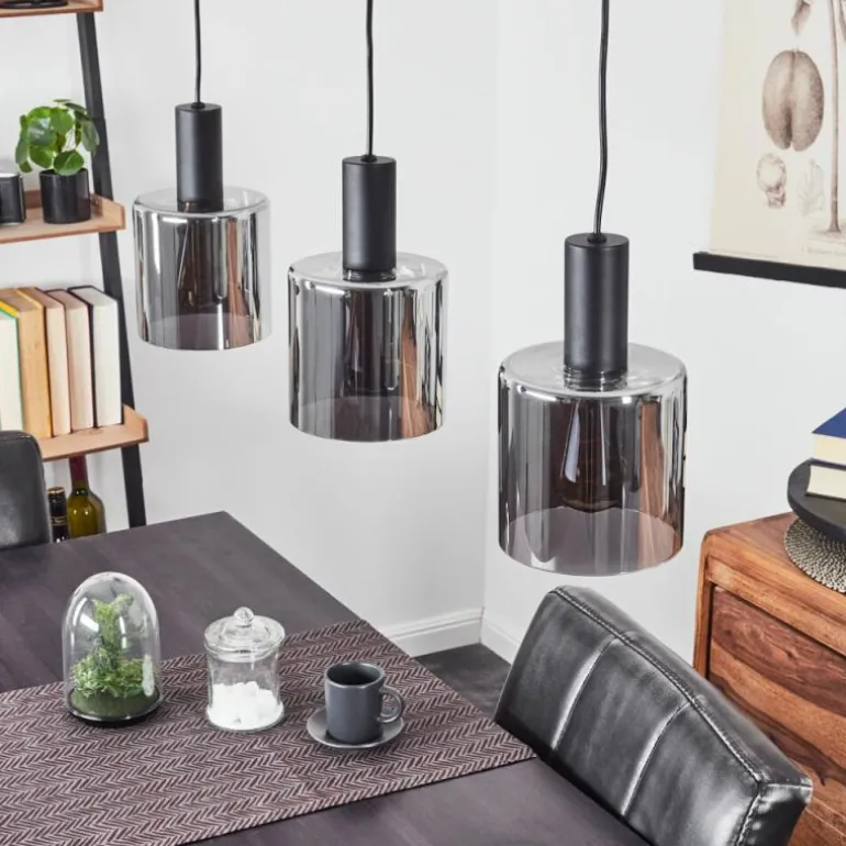 Suspension Klemtoo Noir, 3 lumières