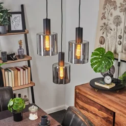 Suspension Klemtoo Noir, 3 lumières