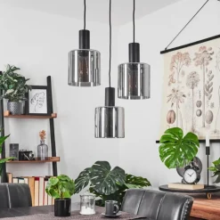 Suspension Klemtoo Noir, 3 lumières