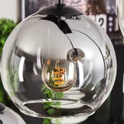 Suspension Koyoto Clair, Fumé, 8 lumières